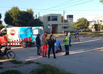 Motociclista chocó contra dos perros
