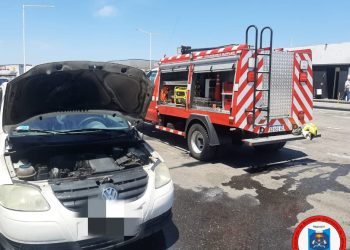 Leones: Incendio de automóvil en autopista Rosario-Córdoba