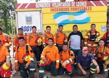 Increíble trabajo realizó la dotación de bomberos leonenses en Corrientes