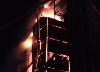 Se incendió una secadora de granos en Huinca Cereales SRL