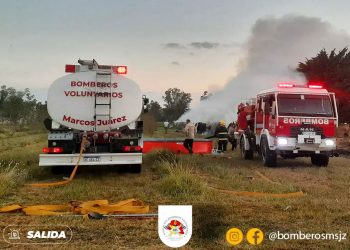 Incendio de gran magnitud, en un sector del predio INTA