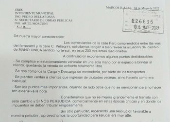 Disconformidad frente a los cambios de circulación