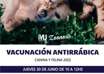 Hoy vacunación antirrábica en Plazoleta Bº San José