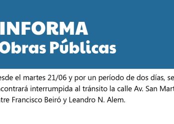 Atención: Av. San Martín cortada por obras