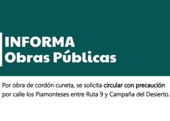 Obra de cordón cuneta en Los Piamonteses