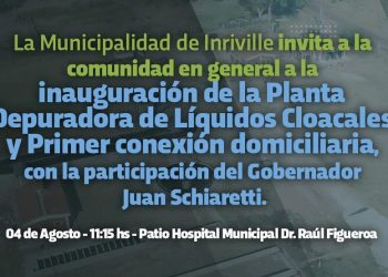 Inriville: Inauguración de la Planta Depuradora de Líquidos Cloacales