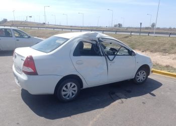 General Roca: Otro vuelco en solitario en Autopista Córdoba-Rosario (km 416)