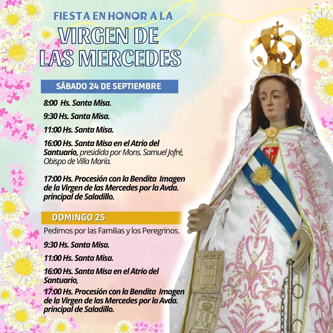 Saladillo: Fiesta en honor a la Virgen de las Mercedes – Red Panorama ...