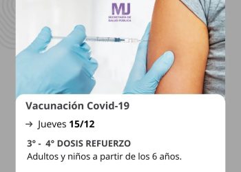 Atención: calendario semanal vacunación Covid-19
