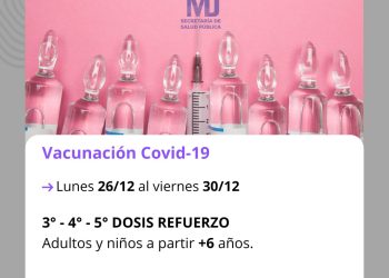 Calendario semanal de vacunación Covid-19