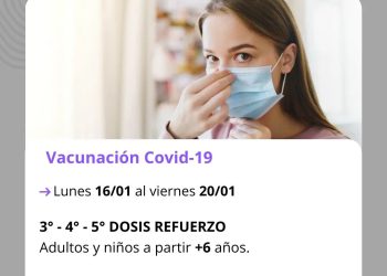 Calendario semanal para la vacunación Covid 19