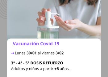 Calendario semanal, vacunación Covid-19