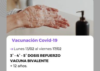 Calendario semanal, vacunación Covid 19