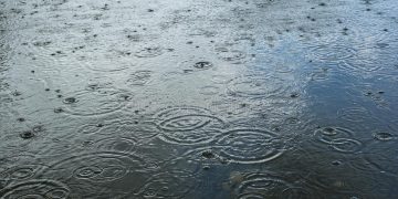 Está lloviendo en Marcos Juárez a buen ritmo
