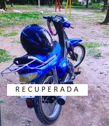 Recuperó su motocicleta 70cc, sustraída el fin de semana