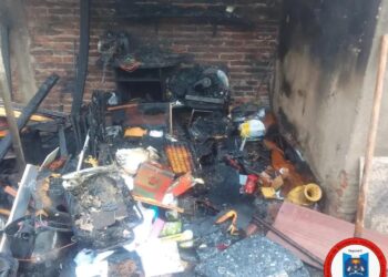 Leones: incendio en un galpón del patio de una vivienda