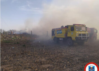 Leones: incendio en la planta de residuos municipal