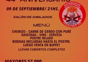 Cena aniversario de Bomberos Voluntarios de General Roca