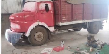 Laborde: secuestraron camión robado en Chivilcoy cuando estaba siendo pintado