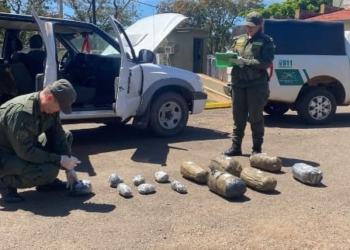 Gendarmería: dos detenidos, con 10 kg de marihuana, de Baldissera