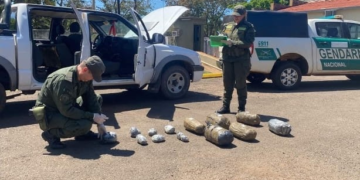 Gendarmería: dos detenidos, con 10 kg de marihuana, de Baldissera