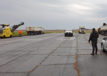 Marcos Juárez: la Provincia repavimenta la pista del aeródromo