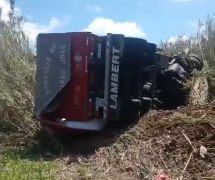 Totoras: fatal accidente entre un utilitario y un camión en Ruta Nacional Nº 34 km 53