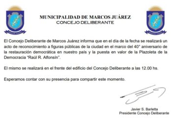 Acto de reconocimiento a figuras públicas y puesta en valor de la plazoleta «Raúl Alfonsín»