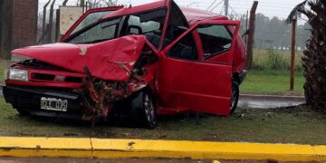 Gral. Baldissera: accidente en el ingreso