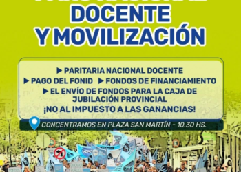 Docentes adhieren al paro general