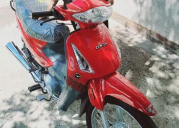 Robaron una Corven 110cc roja, casi nueva