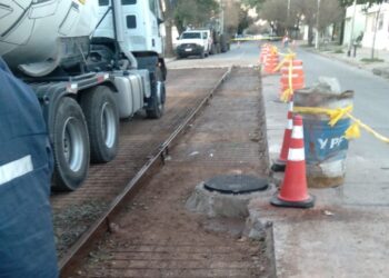 Trabajos urbanísticos en la ciudad