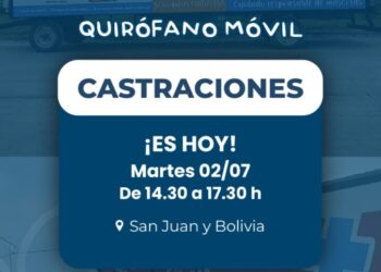 Atención vecinos de Bº Sur: hoy el quirófano móvil estará en San Juan y Bolivia