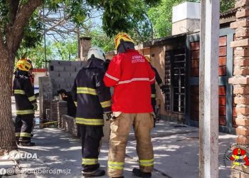Se incendió una vivienda en barrio Villa Argentina