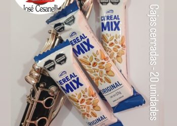 La Banda Municipal José Cesanelli realiza una venta de barritas de cereal para recaudar fondos