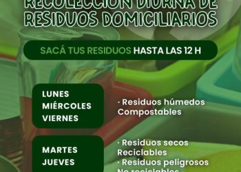 Desde el 10 de marzo cambiará el horario de recolección de residuos