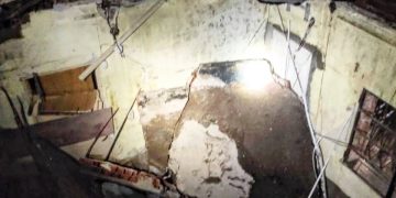 Se derrumbó el techo de una vivienda