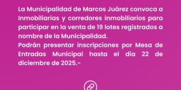 La Municipalidad pone en venta 19 lotes registrados