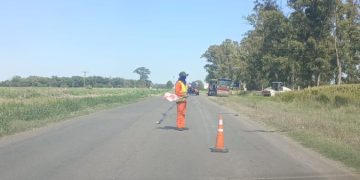 Están arreglando un tramo de la Ruta 9