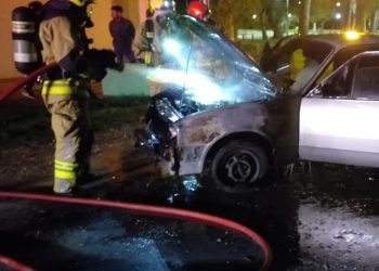 Corral de Bustos: se incendió un automóvil en el Polideportivo