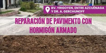 Se realizan diferentes obras de repavimentación en la ciudad