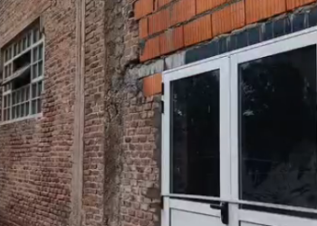 El Club San Martín realiza obras de refacción sobre la pared de calle Santa Fe