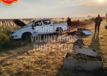 Monte Maíz: una camioneta despistó en Ruta 3