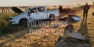 Monte Maíz: una camioneta despistó en Ruta 3