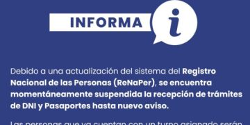 Quedó suspendida la atención de ReNaPer en el Registro Civil