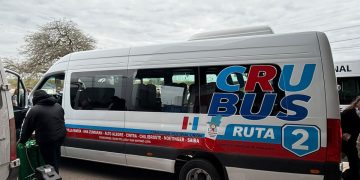 Se inauguró el nuevo servicio de minibús entre Saira y Villa María