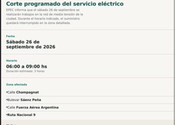 Este fin de semana habrá corte de luz