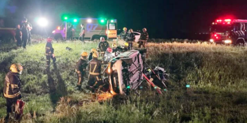 Accidente en Autopista: 4 mujeres fueron derivadas al hospital tras un vuelco