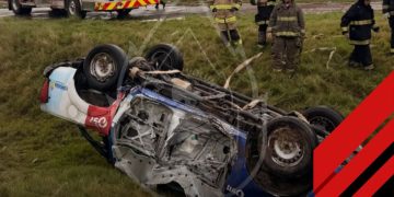Un móvil policial sufrió un accidente en Autopista: hay 4 heridos